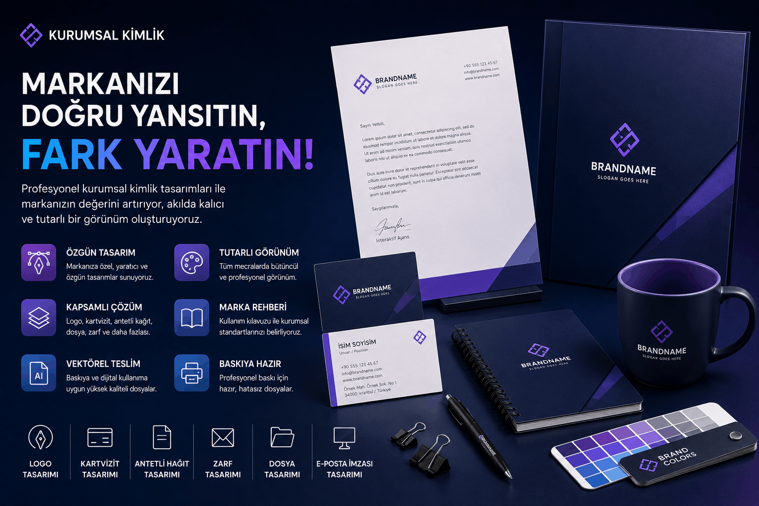 Kurumsal Kimlik Tasarımı | Profesyonel Marka Kimliği Hizmetleri
